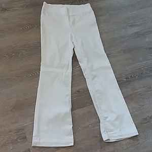 White Rayon stretch white pants
